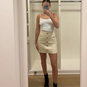 Veronica Beard leather mini skirt